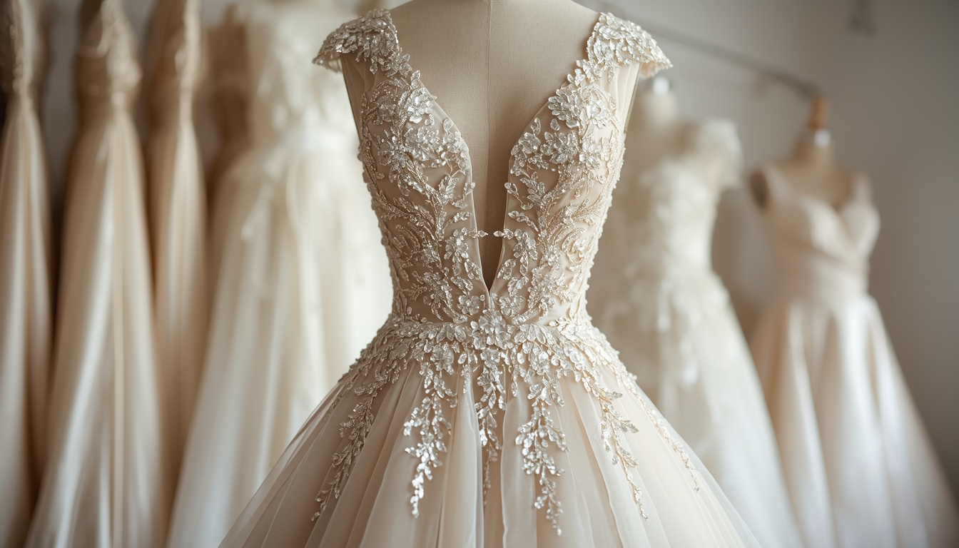 Elegant evening gown alteration showcasing expert fitting techniques